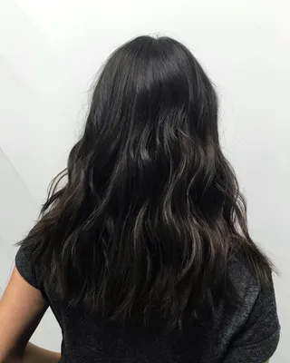 Длинные черные волосы со спины - 73 фото
