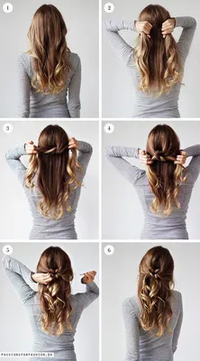 Быстрые #Прически на длинные волосы Messy bun trick. easy hairstyles -  YouTube