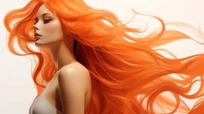 Длинные Вьющиеся Рыжие Волосы Портрет Женщины Моды Фотография, картинки,  изображения и сток-фотография без роялти. Image 23478961