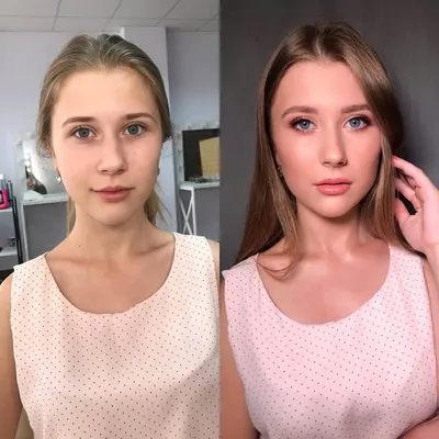 Дневной макияж фото до и после фото