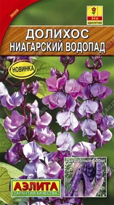 Семена АЭЛИТА Долихос Ниагарский водопад 00-00586791 - выгодная цена,  отзывы, характеристики, фото - купить в Москве и РФ