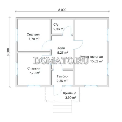 Проект дома 8 на 10 из пеноблоков с мансардой D1704 | Каталог проектов  Домамо