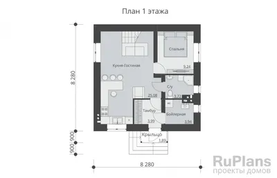 план дома 10 на 8 | Архитектурное бюро \"Беларх\" - Авторские проекты планы  домов и коттеджей