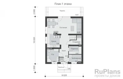 Каркасный дом 8 на 10 одноэтажный — от 1711000 руб.