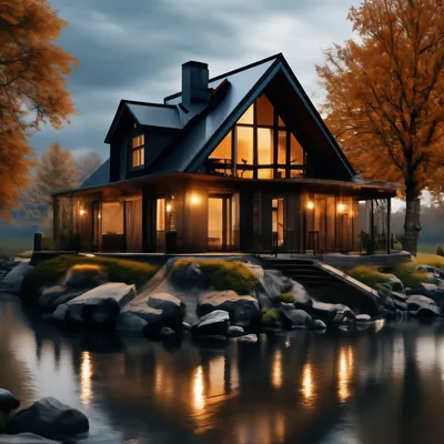 Дом на берегу реки в США - Блог \"Частная архитектура\"