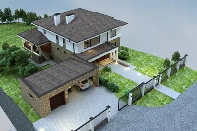 620B «Каллиопа» - проект одноэтажного дома, 2 спальни, с террасой и с  гаражом, в современном стиле: цена | Купить готовый проект с фото и  планировкой