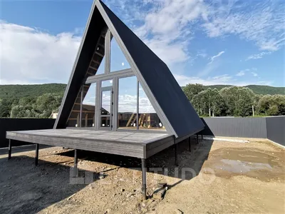 A-frame дом-шалаш 6 на 6 под ключ в Минске| Строительство треугольного дома  6x6 в Беларуси