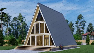 Дом шалаш в стиле A-FRAME в Коломне, фото