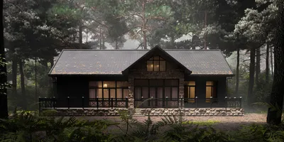 Дом в лесу - Работа из галереи 3D Моделей