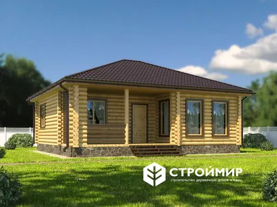 Дом из оцилиндрованного бревна ОБ-300-31 – цена: 4585869 руб., заказать  проект дома 2 этажа в Москве