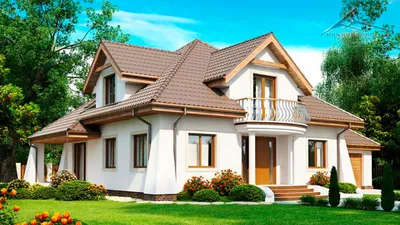 Проект простого мансардного дома без гаража KOS купить в Минске на  Territoria.by
