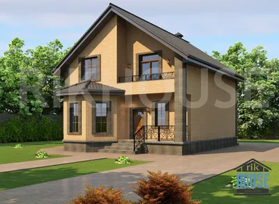 Мансардный дом M001 - 253 м² - Строительство каркасных деревянных домов -  Ingitrade.by