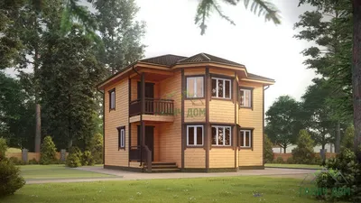Проект одноэтажного дома с эркером и террасой 04-84 🏠 | СтройДизайн