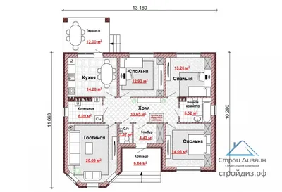 Проект: Дом с эркером и мансардой. 66 м2 – цена, планировка, комплектация