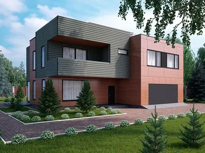 Дом в стиле хайтек Pestovo - купить проект под строительство