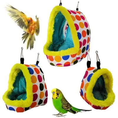 Bird Sleep Cotton Nest Cage Hut-Toys Pet Hammock Hang Cave Bed Parrot Tent  Warm | eBay