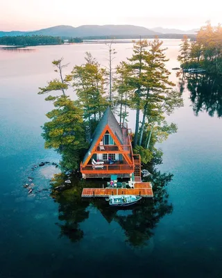 Домик на воде - красивые фото