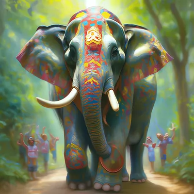 Довольный как слон» — создано в Шедевруме
