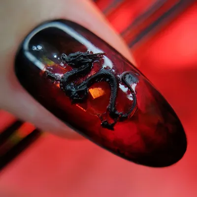 накладные ногти с клеем и дизайном \"Драконы\" - купить с доставкой по  выгодным ценам в интернет-магазине OZON (1085173370)