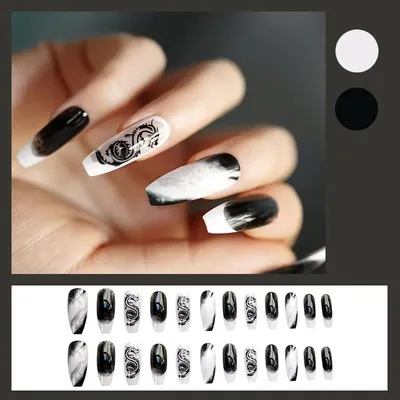 Купить 2024 Китайский Новый год Дракон наклейки для ногтей DIY Подвески для ногтей  Дракон украшения для ногтей маникюрный салон | Joom