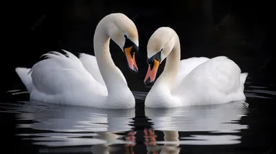 Два лебедя, один белый другой чё…» — создано в Шедевруме