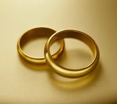 Два обручальных кольца из белого золота «Морской бриз» проба 585