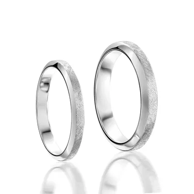 Глянцевые обручальные кольца с крупным бриллиантом 2,5 мм (Вес пары: 11  гр.) | Купить в Москве - Nota-Gold