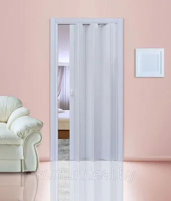 Дверь-гармошка белая Стиль (ID#41232931), цена: 155 руб., купить на Deal.by