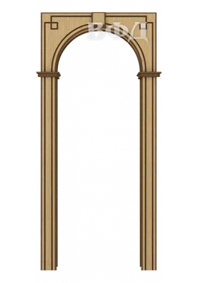 Межкомнатная арка с закруглением 1 стороны «ПОЛУАРКА»