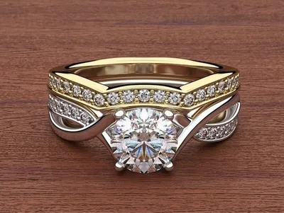 ᐉ Золотое обручальное кольцо с большим фианитом купить по доступной цене  (арт. 1816748641)