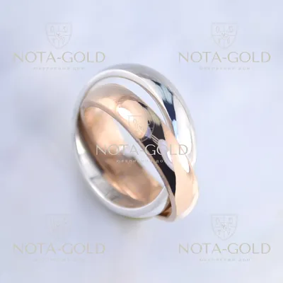 Двойное кольцо из белого золота с дорожкой фианитов. Артикул 208717502:  цена, отзывы, фото – купить в интернет-магазине AURUM