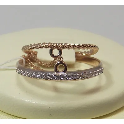 Двойное золотое кольцо для женщин на заказ в Голд-Стори