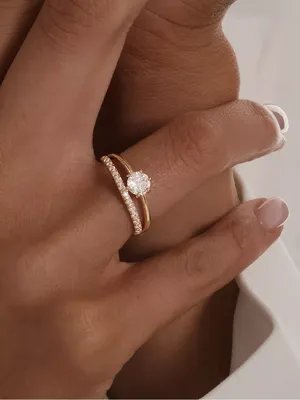 Золотое женское классическое двойное кольцо Обруч New (ID#1405051389),  цена: 9925 ₴, купить на Prom.ua