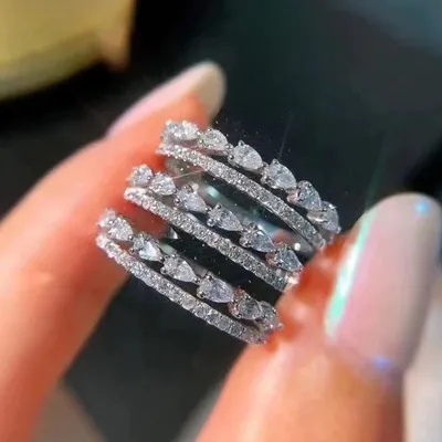 Женское кольцо DODO в двойной штабелируемой форме, обручальное кольцо для  невесты с фианитом, темпераментное кольцо на палец, ювелирные изделия |  AliExpress