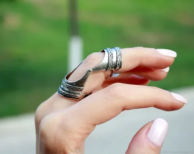 Двойное кольцо из серебра 925 пробы на весь палец HH0051 купить в  интернет-магазине Ярмарка Мастеров по цене 4068.25 ₽ – JRU2YRU | Кольцо на  весь палец, Ереван - доставка по России