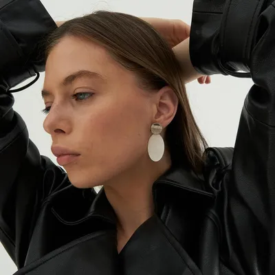 Женские двойные серьги-кольца, 1 шт., Серьги серебряного цвета с  кристаллами в виде ушной хрящ, ювелирные изделия для пирсинга | AliExpress