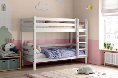 Двухъярусная кровать Трио-2 с тремя спальными местами выполнена из  высококачественного ЛДСП / Детские кровати в Москве - интернет магазин  мебели для детей Deti-krovati.ru