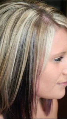 Blonde and plum | Trendy hair color, Hair styles, Medium length hair styles