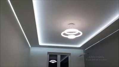 Двухуровневые натяжные потолки с подсветкой - цена за м2