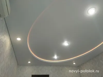 Двухуровневый натяжной потолок с подсветкой | liskipotolki.ru