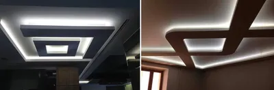 Двухуровневые потолки с подсветкой в Минске