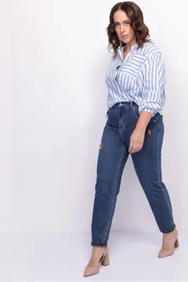 Джинсы с выделкой контрастными нитями арт.3268 купить джинсы, джеггинсы,  леггинсы для полных женщин