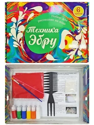 Набор для рисования на воде ЭБРУ 7 цветов - купить с доставкой по выгодным  ценам в интернет-магазине OZON (1289706386)