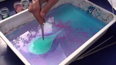 Ebru - выездной мастер класс эбру - рисование на воде | Пикабу