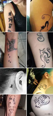 Татуировка кошки на теле девушки - что она означает? - tattopic.ru