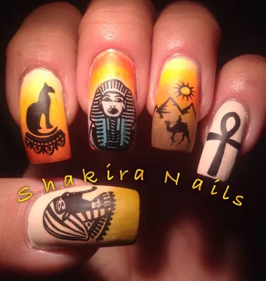 Pin by Zoey on nails | Egyptian nails, Hippie nails, Aztec nails