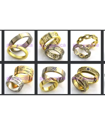 Эксклюзивные массивные обручальные кольца без камней AU499068 : купить в  Киеве. Цена в интернет-магазине SkyGold