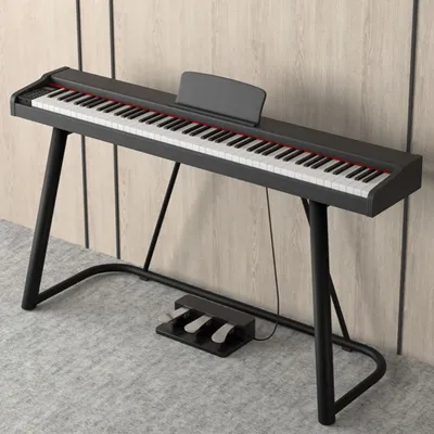 Портативное электрическое пианино, полувзвешенная клавиатура 88, домашнее цифровое  электронное пианино, художественный подарок,Включает в себя U-образный  кронштейн - купить с доставкой по выгодным ценам в интернет-магазине OZON  (1253819468)