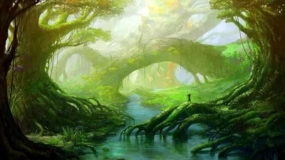 Elven forest эльфийский лес botanical…» — создано в Шедевруме