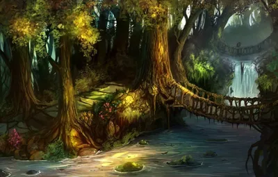 Эльфийский лес (зелёный мир) - Плэйкасты - Фантастика, Фэнтези